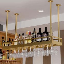 Gia công giá treo ly inox quầy bar